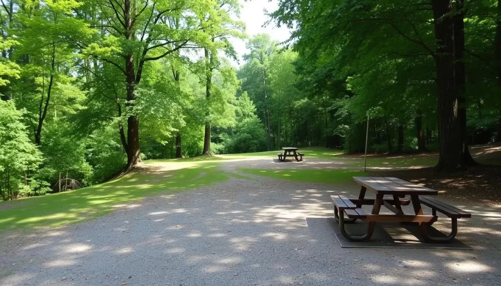 Image of picnic area or campground on the Natchez Trace Parkway
