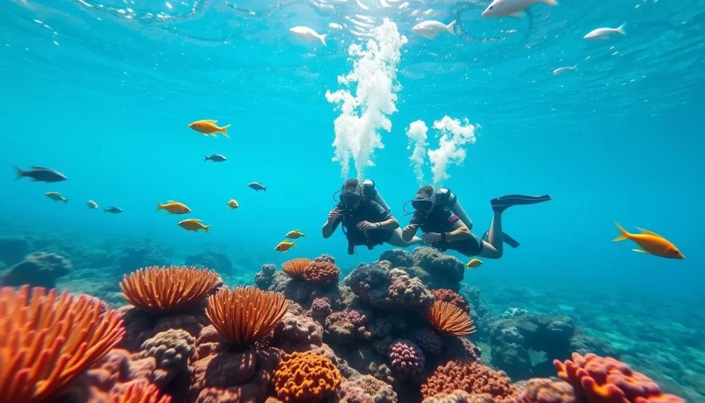 Image of scuba diving in Rawa Island