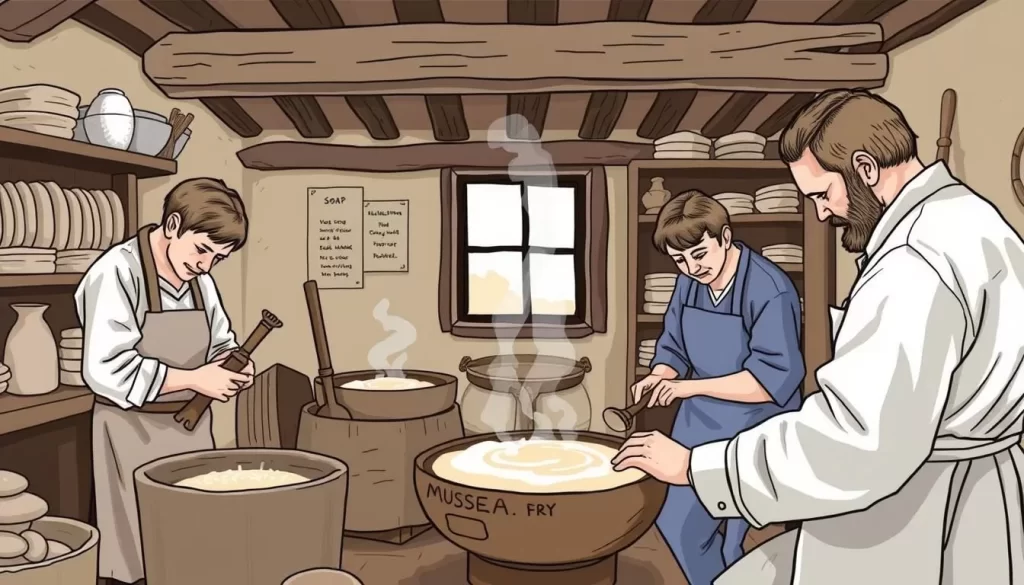 Image of soap-making at the Museum of Soap and History of Dirt
