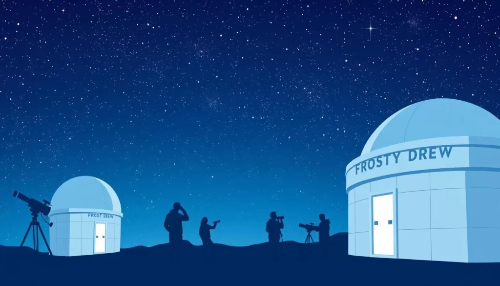 Image of stargazers at Frosty Drew Observatory