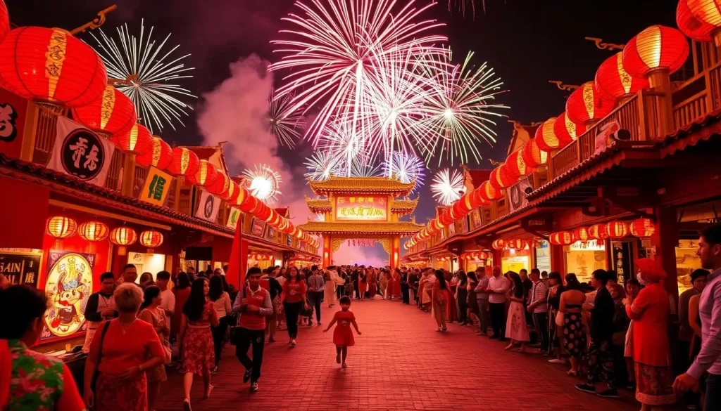 Image of the Bombing of Master Handan Festival in Taitung City, Taiwan, during the Lunar New Year celebrations.