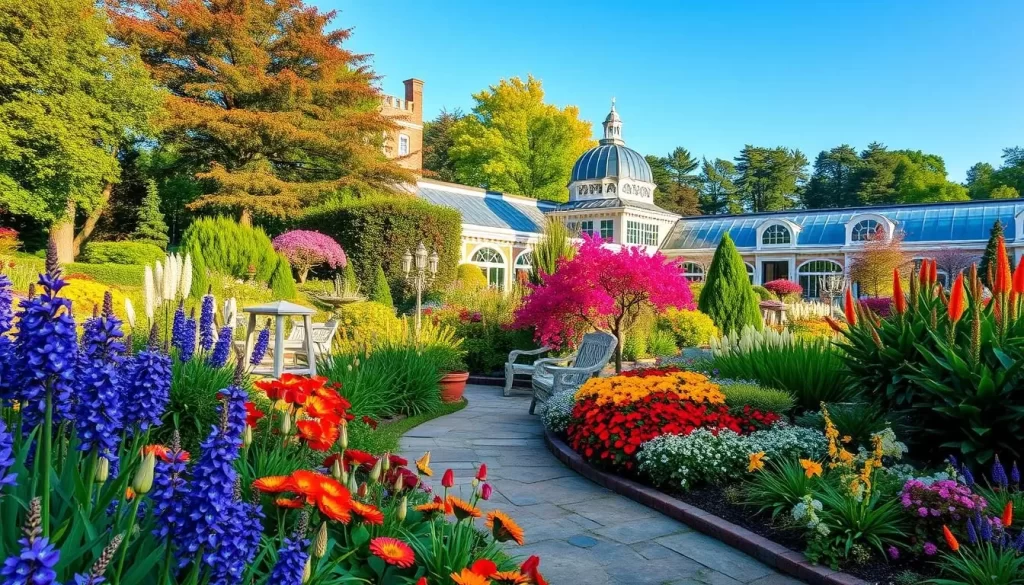 Image of the Columbus Botanical Garden with beautifully maintained themed gardens