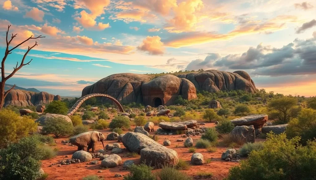 Image of the Cradle of Humankind, a UNESCO World Heritage Site featuring ancient human ancestor fossils.