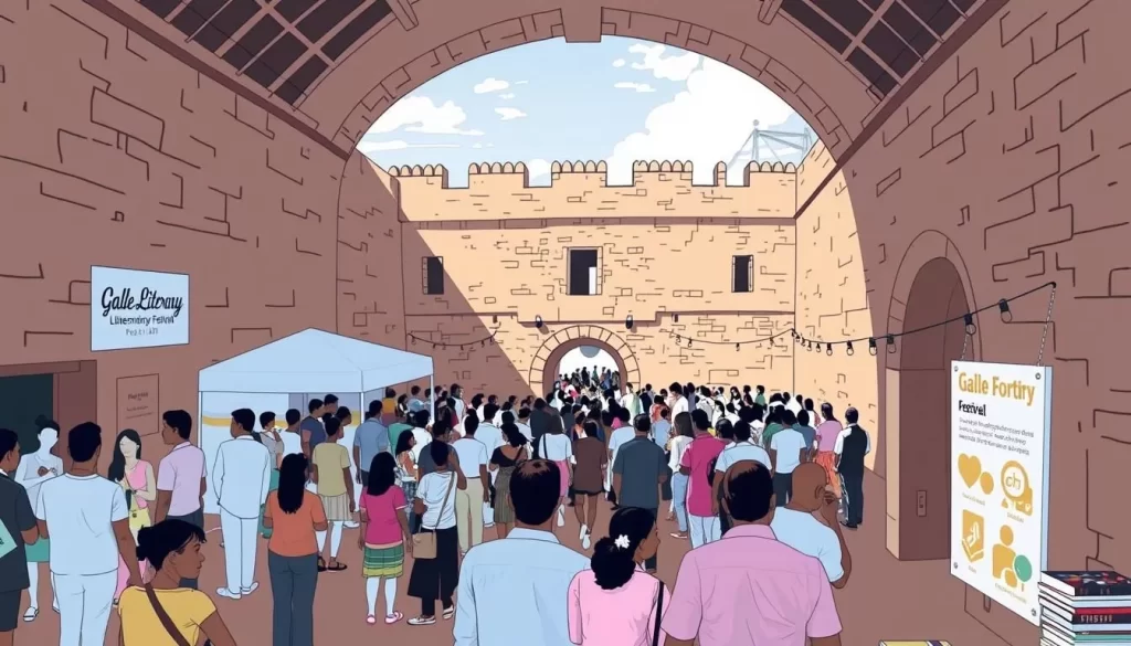 Image of the Galle Literary Festival held within the historic Galle Fort