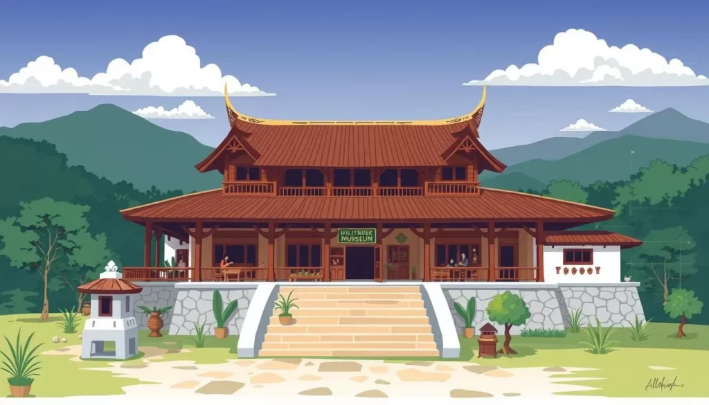 Image of the Hilltribe Museum in Chiang Rai, showcasing its unique architecture and cultural exhibits.