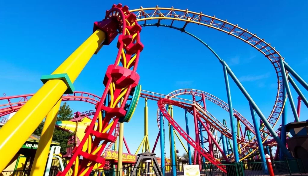 Image of the Legend Roller Coaster at Arnolds Park Amusement Park