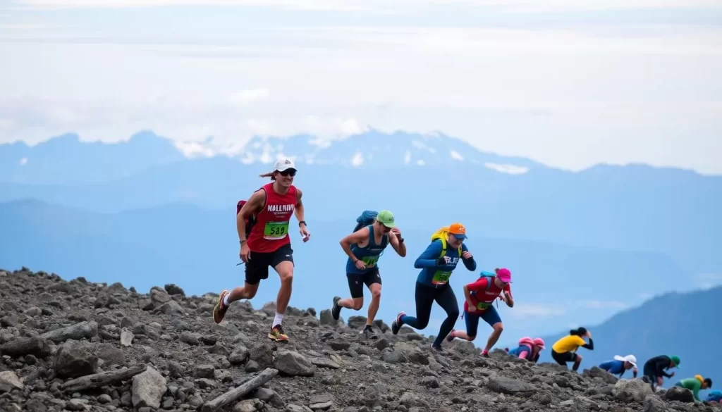 Image of the Mount Marathon Race in Seward, Alaska.