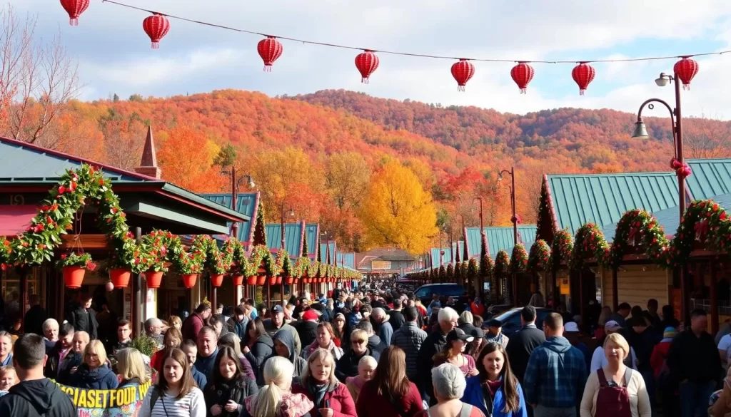 Image of the Pocono Mountains during a seasonal festival