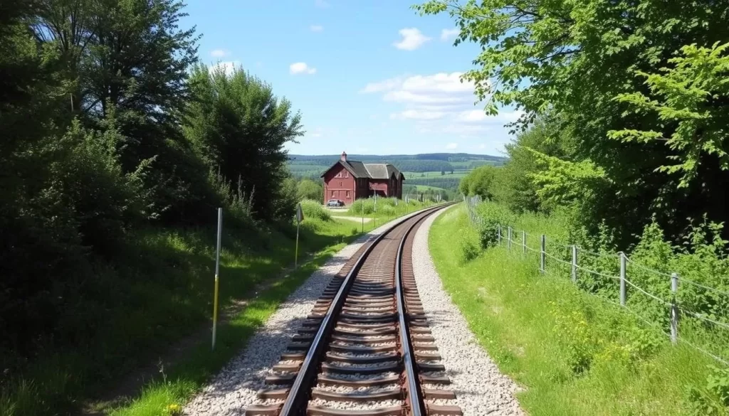 Image of the RAVeL Spa-Stavelot cycling path, showing a scenic route along a former railway line.