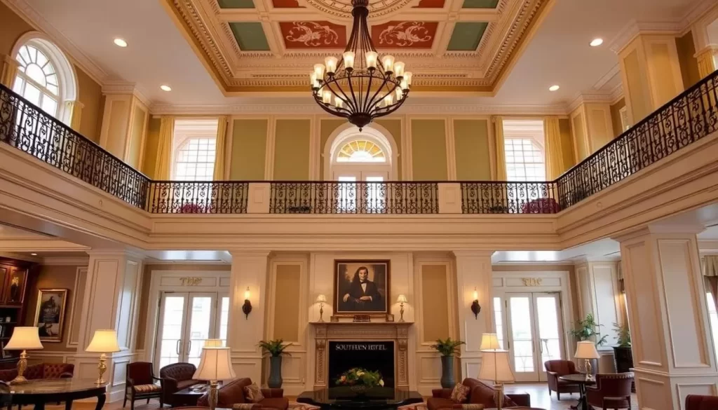 Image of the Southern Hotel's lobby, known as "Covington's living room"