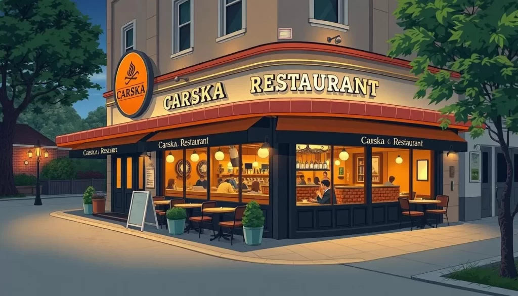 Image of the exterior or interior of Carska Restaurant, highlighting its unique setting.