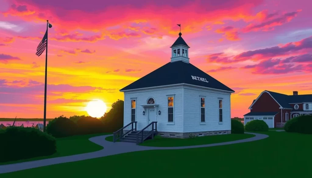 Image of the historic Seamen's Bethel in New Bedford, Massachusetts