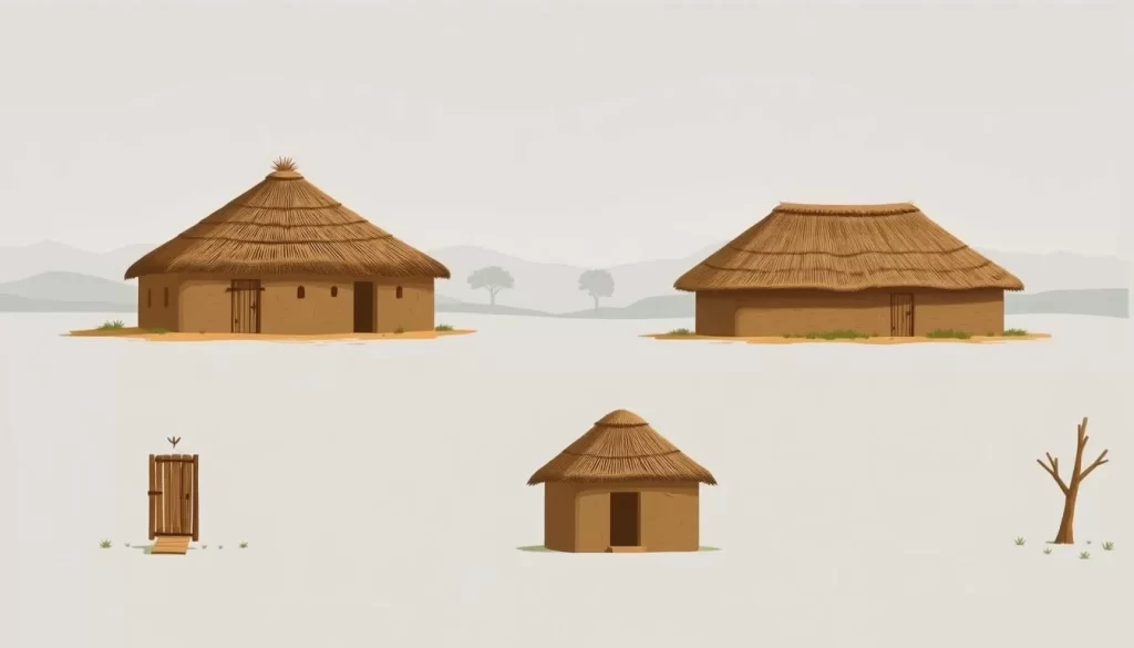 Image of traditional mud houses in Notse, Togo, showcasing their unique architecture and cultural significance.