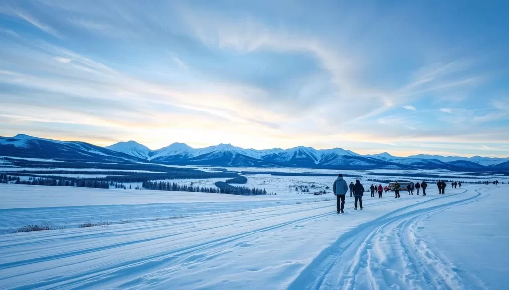 Imagine Wyoming blanketed in snow, offering a serene landscape and exciting winter activities.