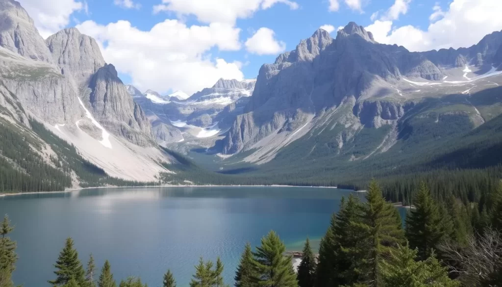 Imagine a serene lake surrounded by majestic mountains, offering breathtaking views and a range of outdoor activities.