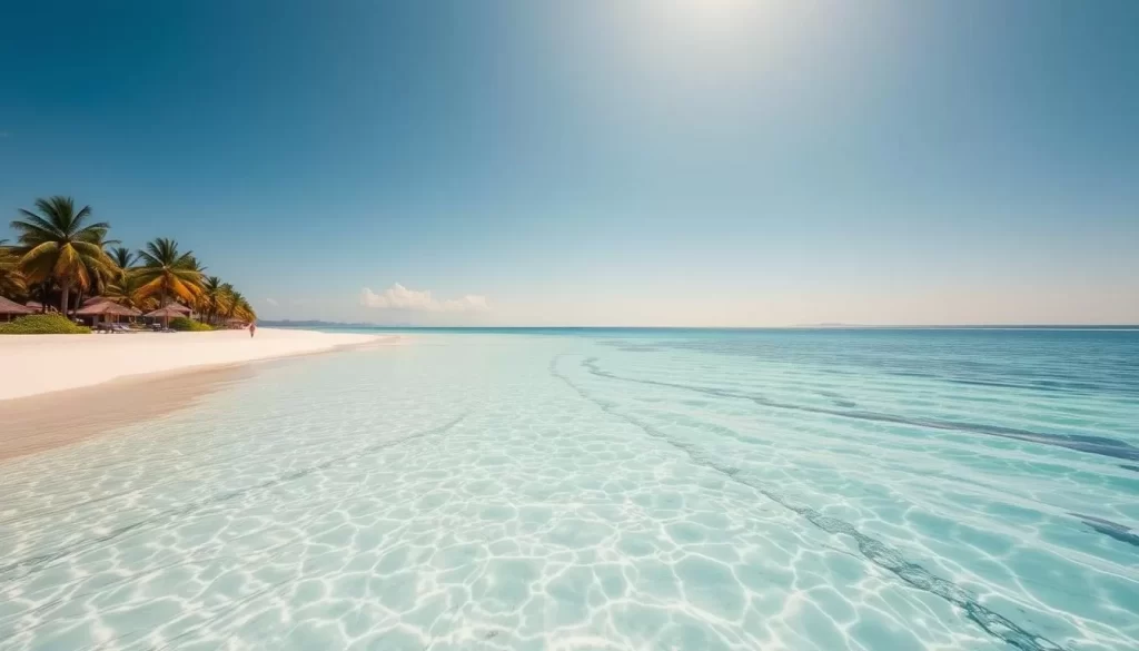 Imagine a tropical paradise with pristine white sand beaches and crystal-clear waters.