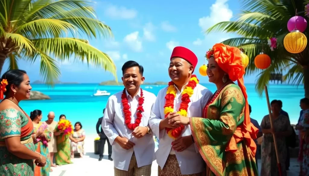 Imagine being part of a vibrant Cocos Malay wedding celebration on the beautiful Cocos (Keeling) Islands.