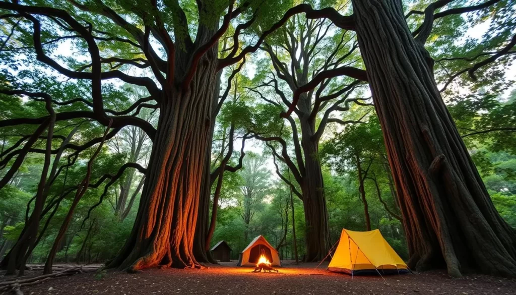 Imagine camping under the majestic canopy of Congaree's ancient trees.