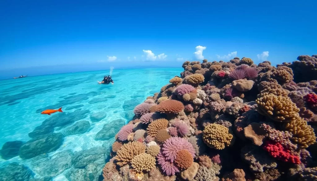 Imagine diving into the crystal-clear waters of Lankayan Island, surrounded by vibrant coral reefs and an array of marine life.