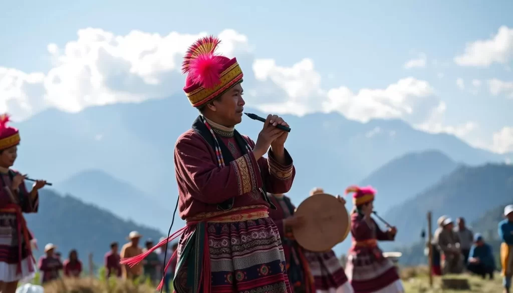 Imagine experiencing the vibrant culture of Sikkim at the Mangan Music Festival, set against the stunning backdrop of North Sikkim's mountains.