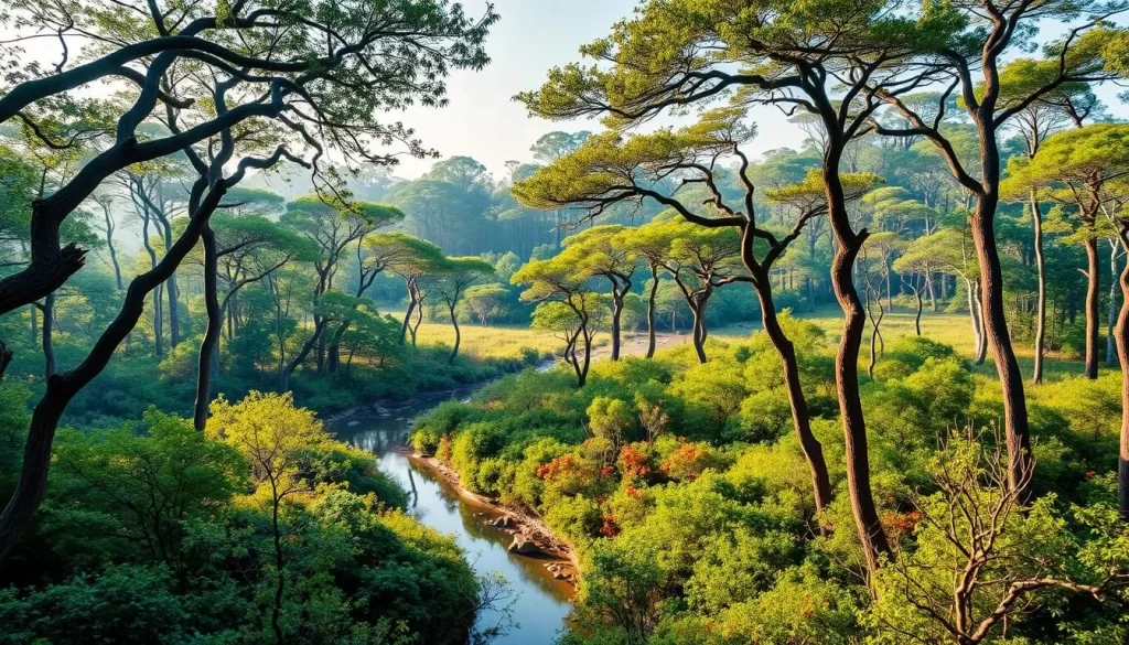 Imagine exploring a lush national park with unique floodplain forests.