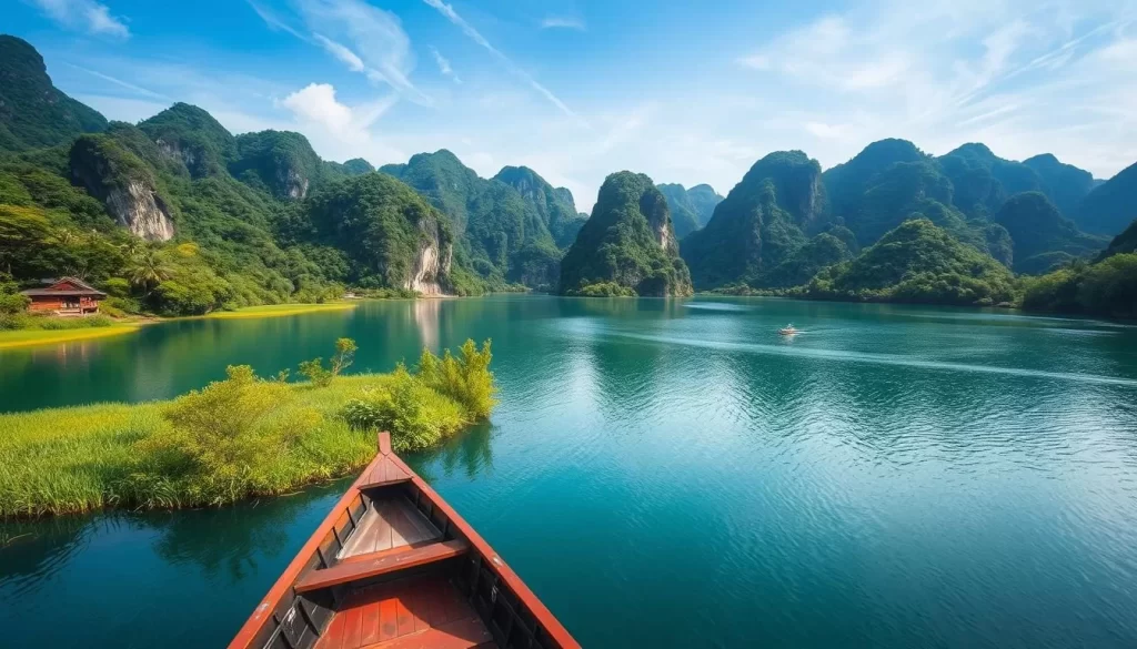 Imagine gliding across Cheow Lan Lake, surrounded by lush greenery and towering limestone cliffs, as you search for the diverse wildlife that inhabits this breathtaking ecosystem.