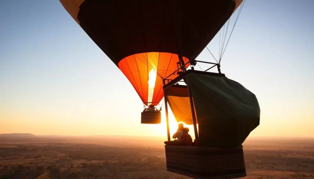 Imagine soaring above Nyerere National Park in a hot air balloon, witnessing the sunrise over the vast wilderness.