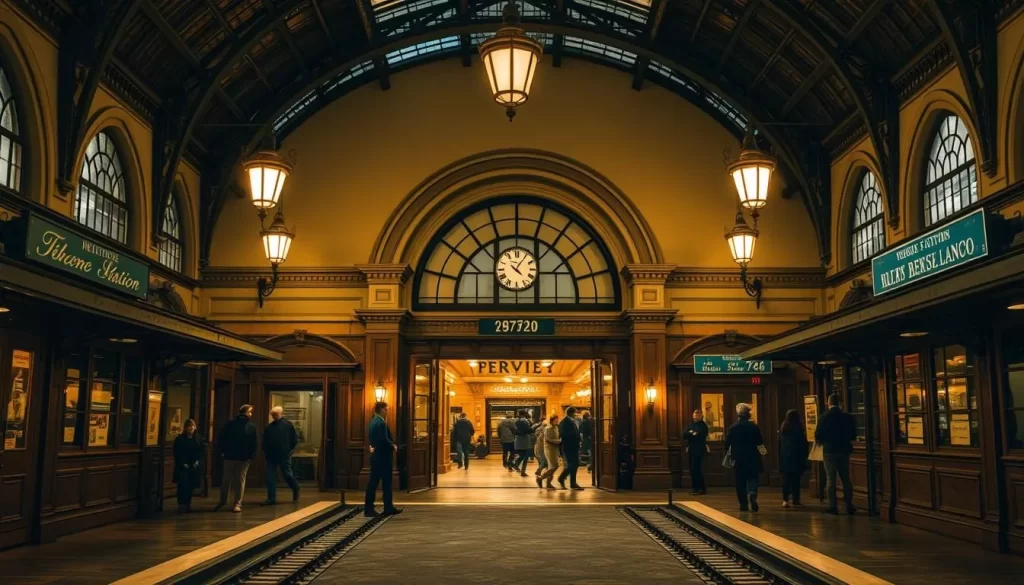Imagine stepping into a historic train station, surrounded by the sights and sounds of a bygone era.