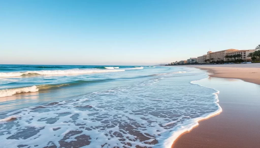 Imagine waking up to the sound of waves gently lapping at the shore, with a luxurious beachfront resort at your doorstep.