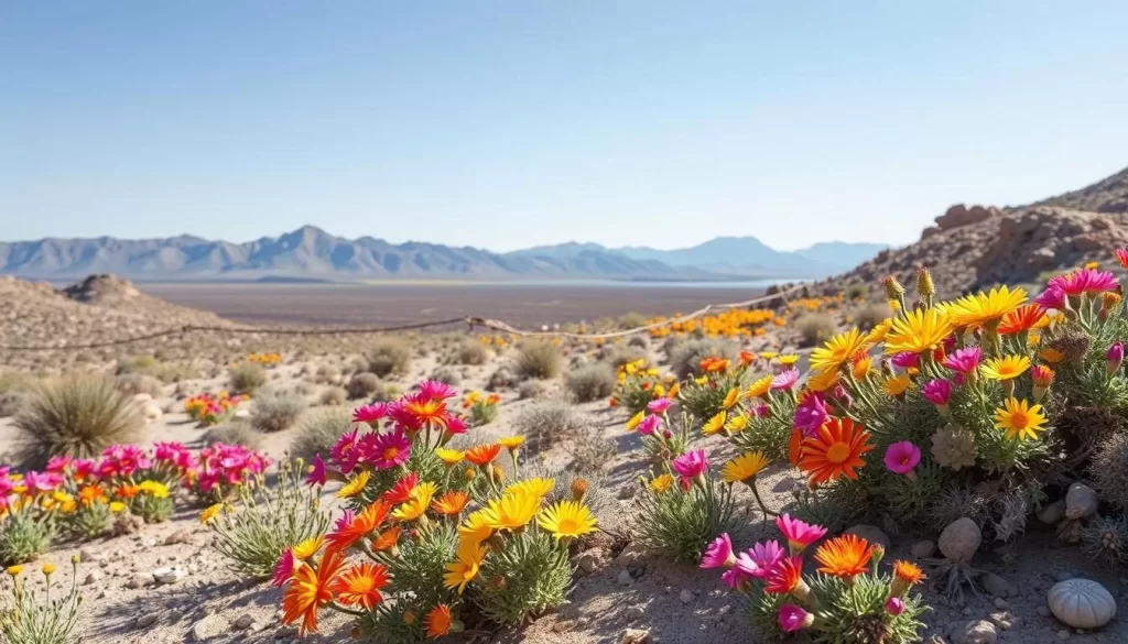 Imagine witnessing the desert landscape transform with vibrant wildflowers and enjoying mild temperatures perfect for hiking and exploring.
