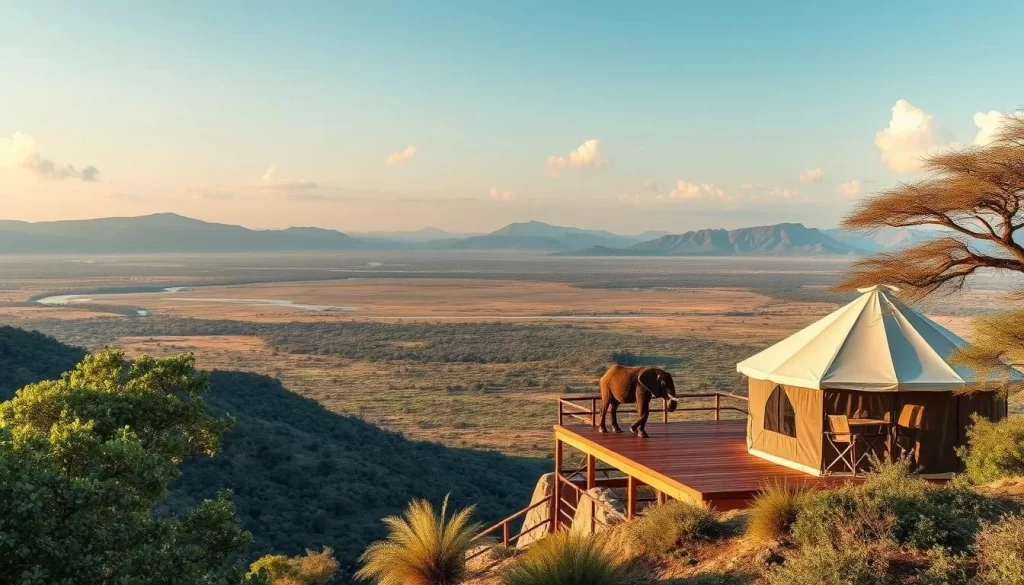 Imagine yourself in a luxury lodge or a tented camp in South Island National Park, Kenya