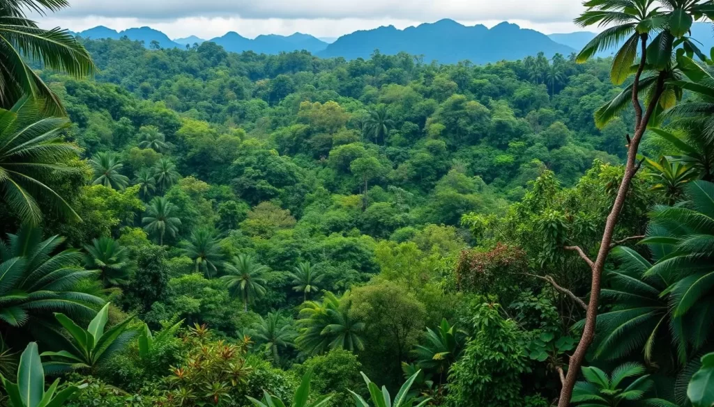 Imagine yourself on a jungle journey in Borneo, surrounded by lush greenery and exotic wildlife.