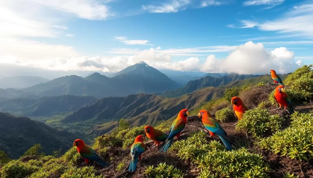 Kilolo Highlands landscape with diverse bird species