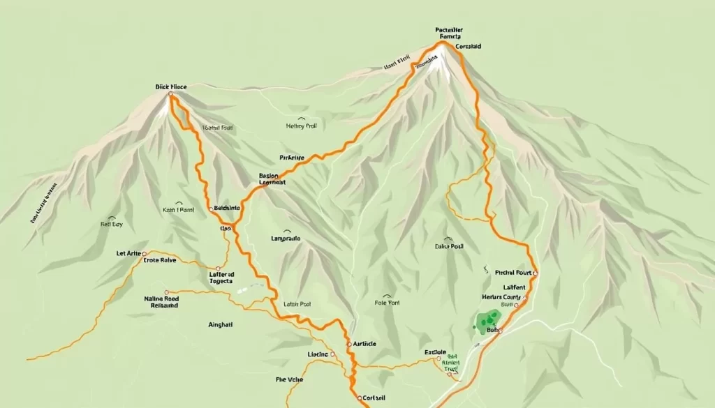 Liechtenstein Trail hiking map image