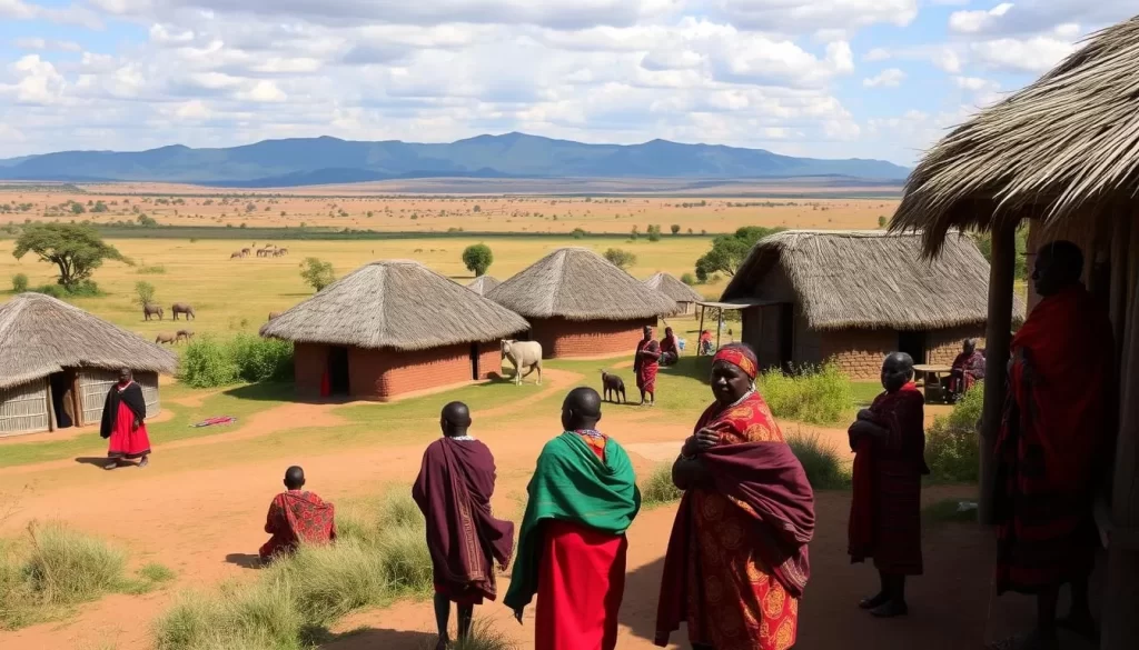 Maasai village near Nyerere National Park, Tanzania