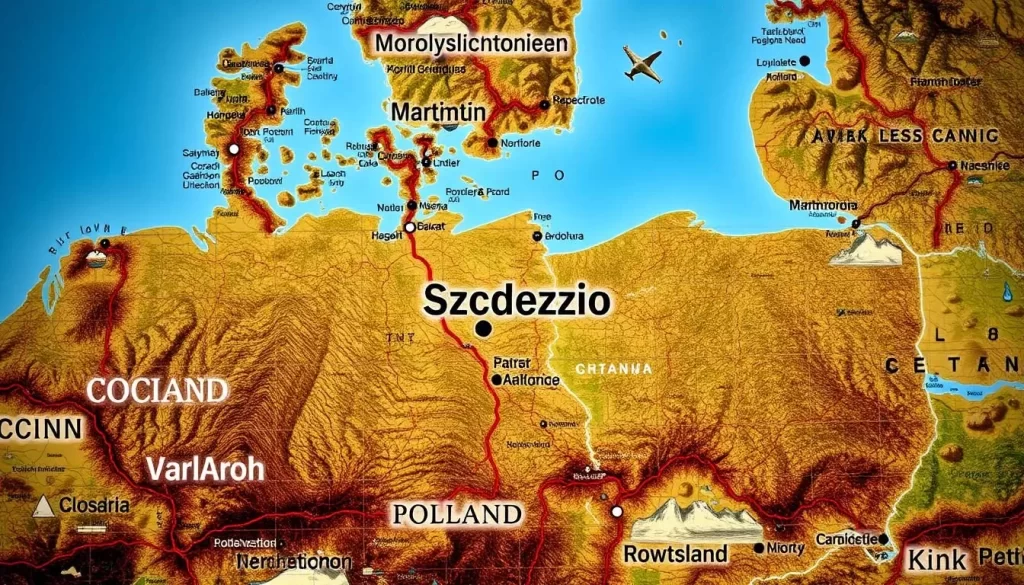 Map showing Szczecin's location in northwest Poland