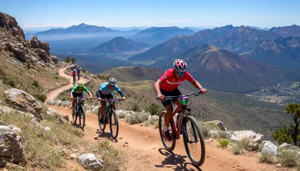 Mountain biking race in Franklin Mountains State Park