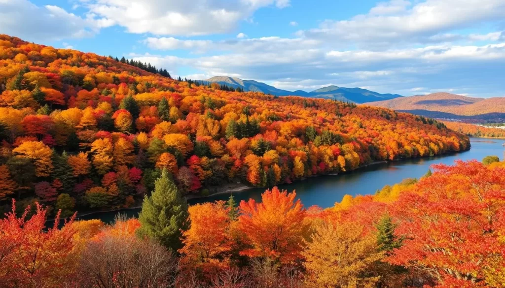 Niigata autumn foliage spots with vibrant colors and serene landscapes
