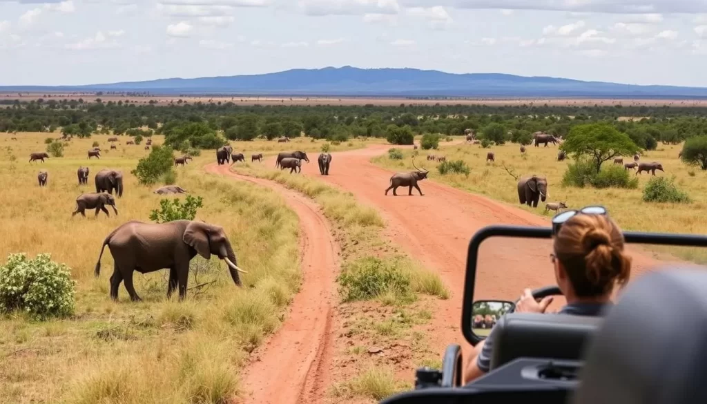Picture a game drive through the open plains of Meru National Park, with wildlife roaming freely.