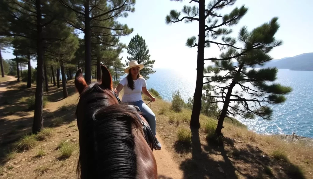 Picture yourself on horseback, riding through the pine forests of Marmaris Milli Parkı, with the sea glistening in the distance.