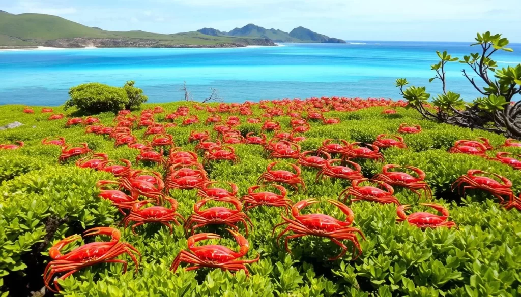 Red crab migration on Christmas Island