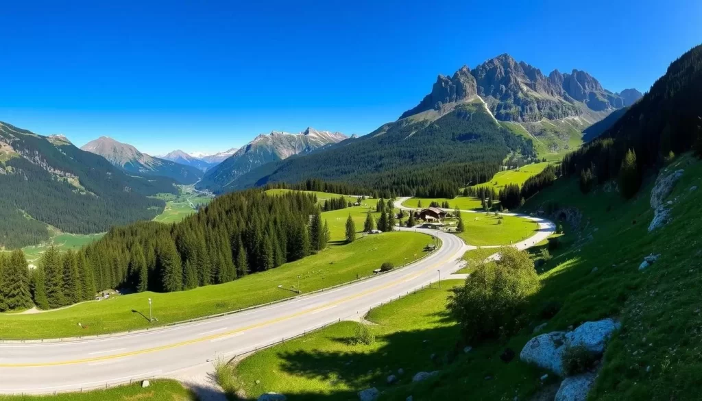 Scenic view of Villacher Alpenstrasse in Dobratsch Nature Park