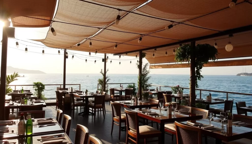 Seafood restaurant with a sea-facing terrace in Izmir