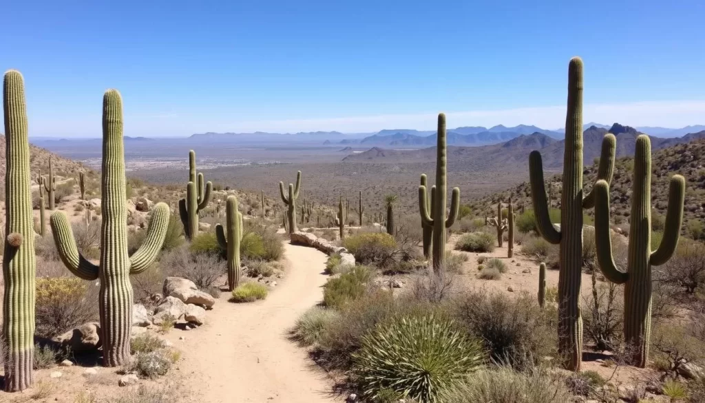 Self-guided nature trail in Saguaro West