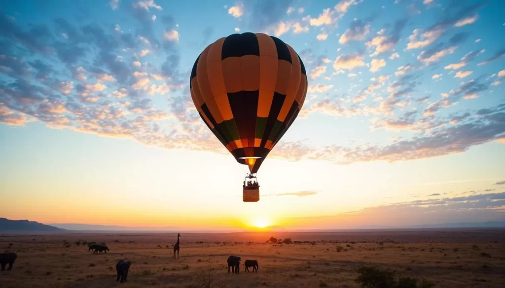 Serengeti hot air balloon safari image