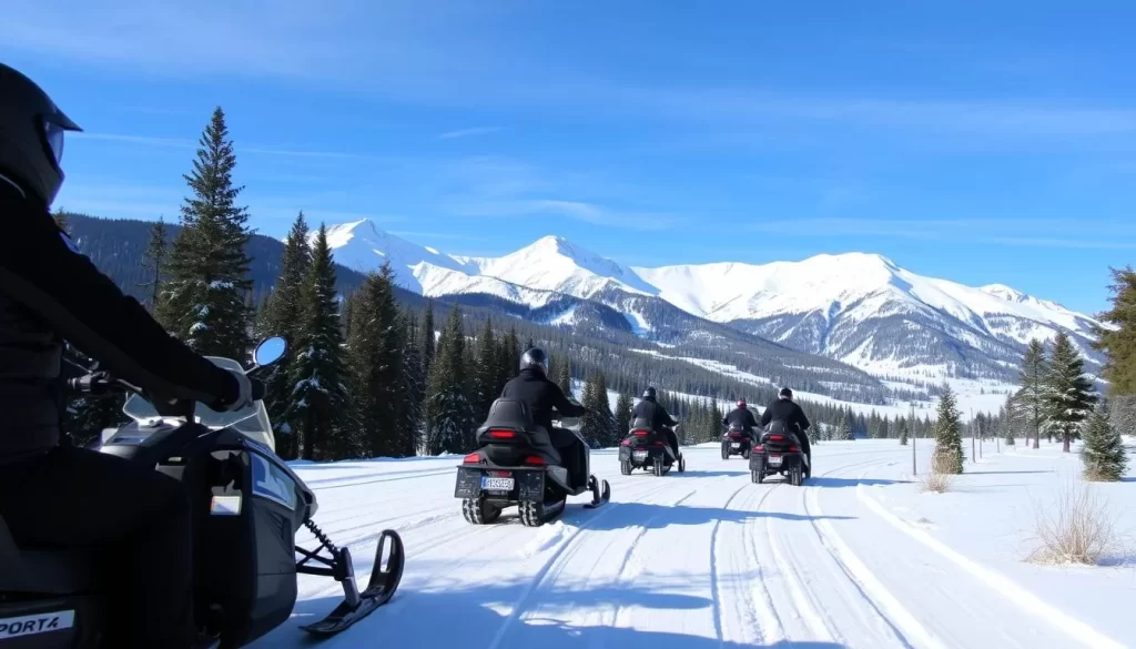 Snowmobile tour in the Tatra Mountains