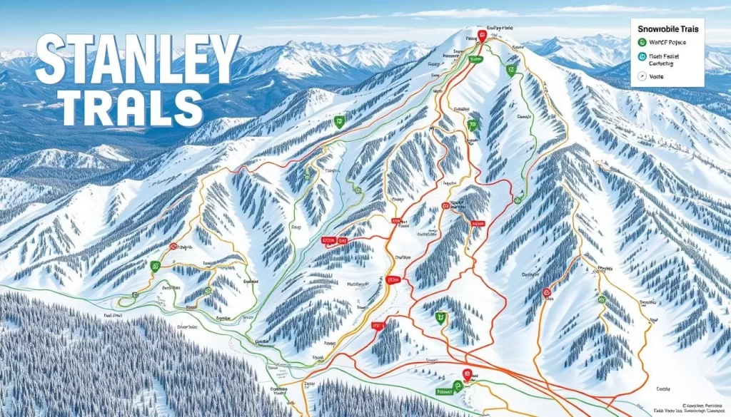 Stanley Idaho snowmobile trail map