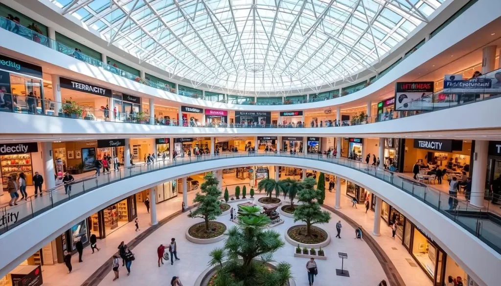 TerraCity Shopping Mall in Antalya, a modern shopping center with various stores and entertainment options.
