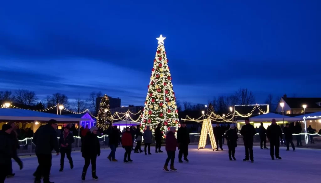 Tulsa Winterfest ice skating and holiday activities