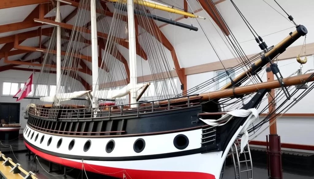 Visit Dar Pomorza, a three-masted sailing ship and museum